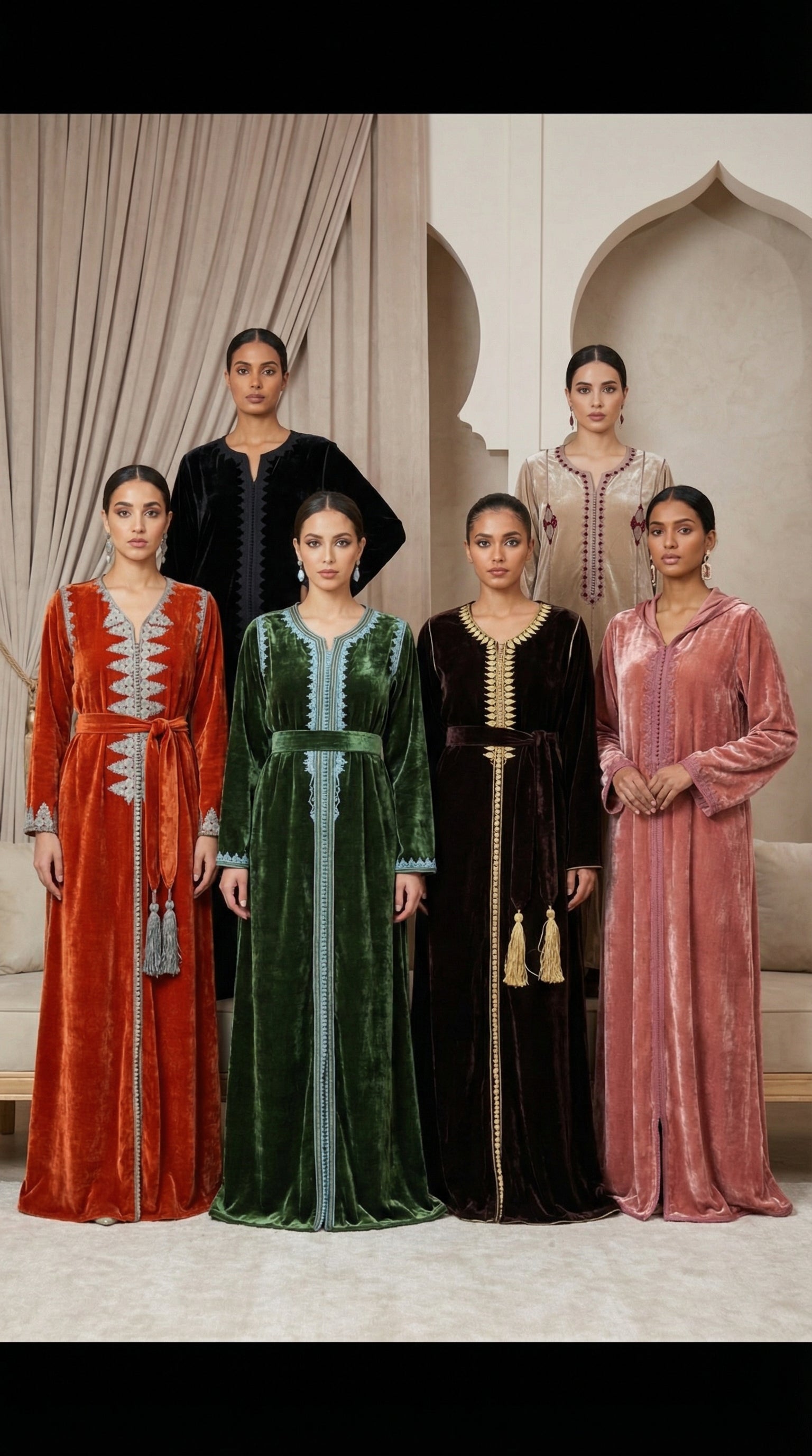 Handcrafted women's kaftan in flowing silk — Mystique Design Adults Kaftan Collection