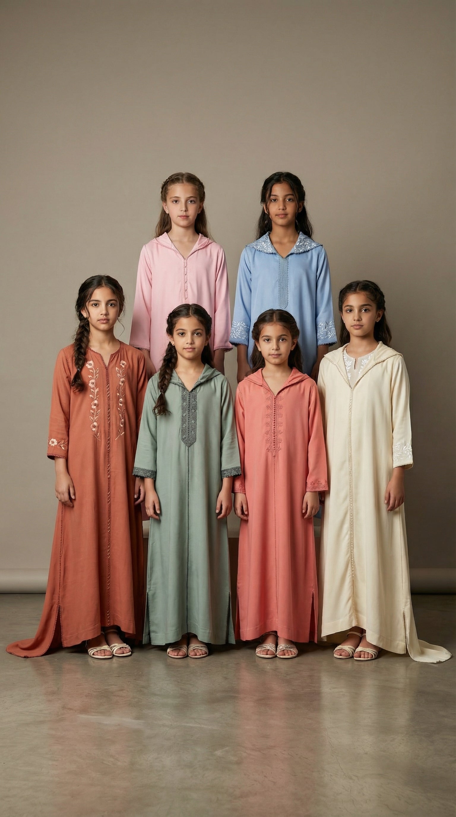 Moroccan-inspired kaftan for children in vibrant colors — Mystique Design Children's Kaftan Collection