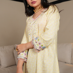 Soft Butter Kaftan by Mystique Design