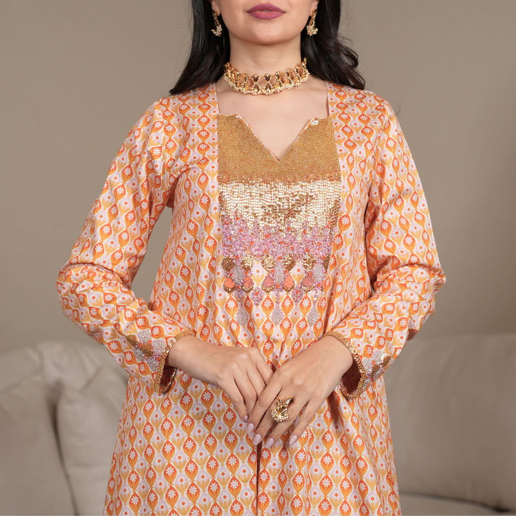Sunset Bloom Kaftan by Mystique Design