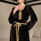 Velvet Espresso Kaftan by Mystique Design