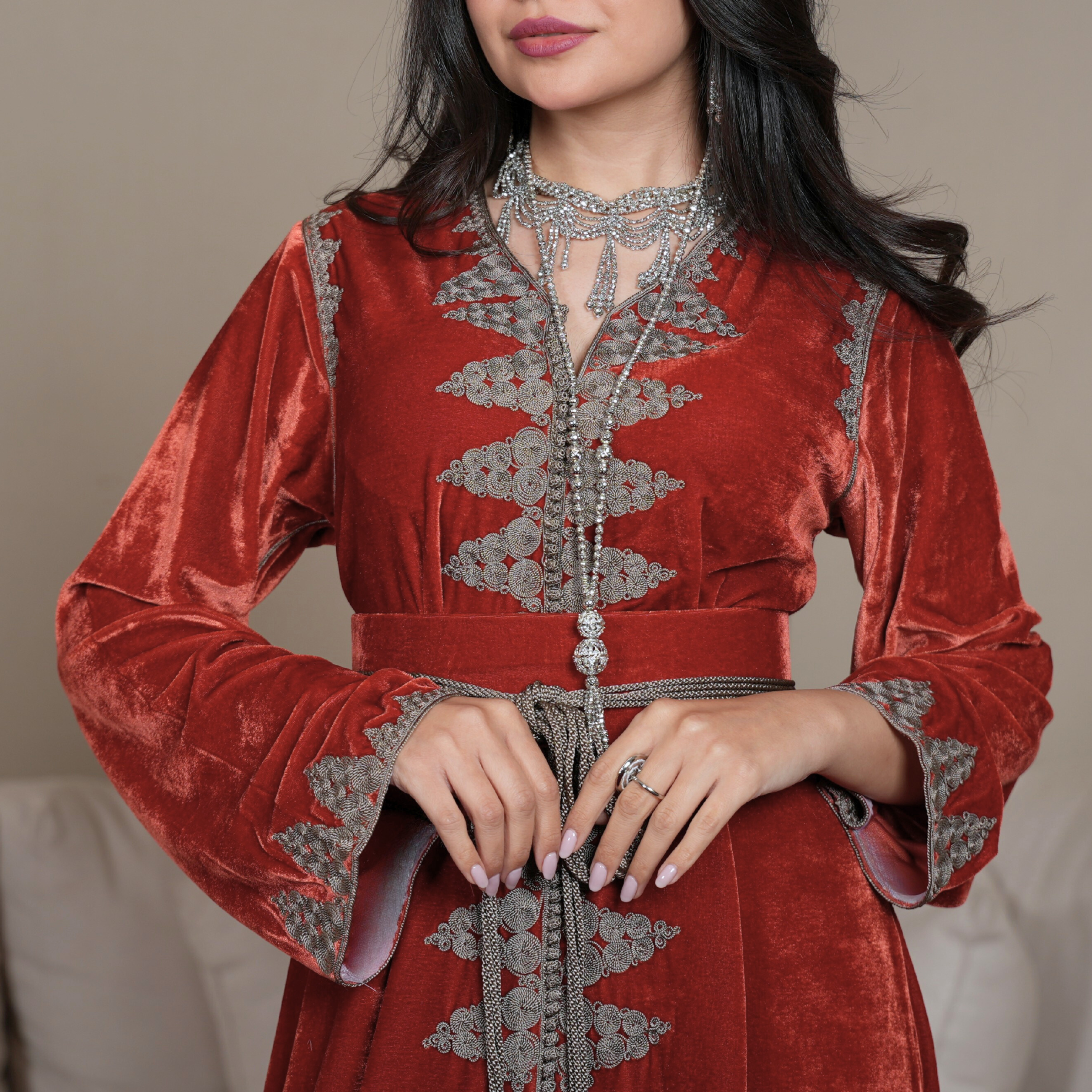 Velvet Amber Kaftan by Mystique Design