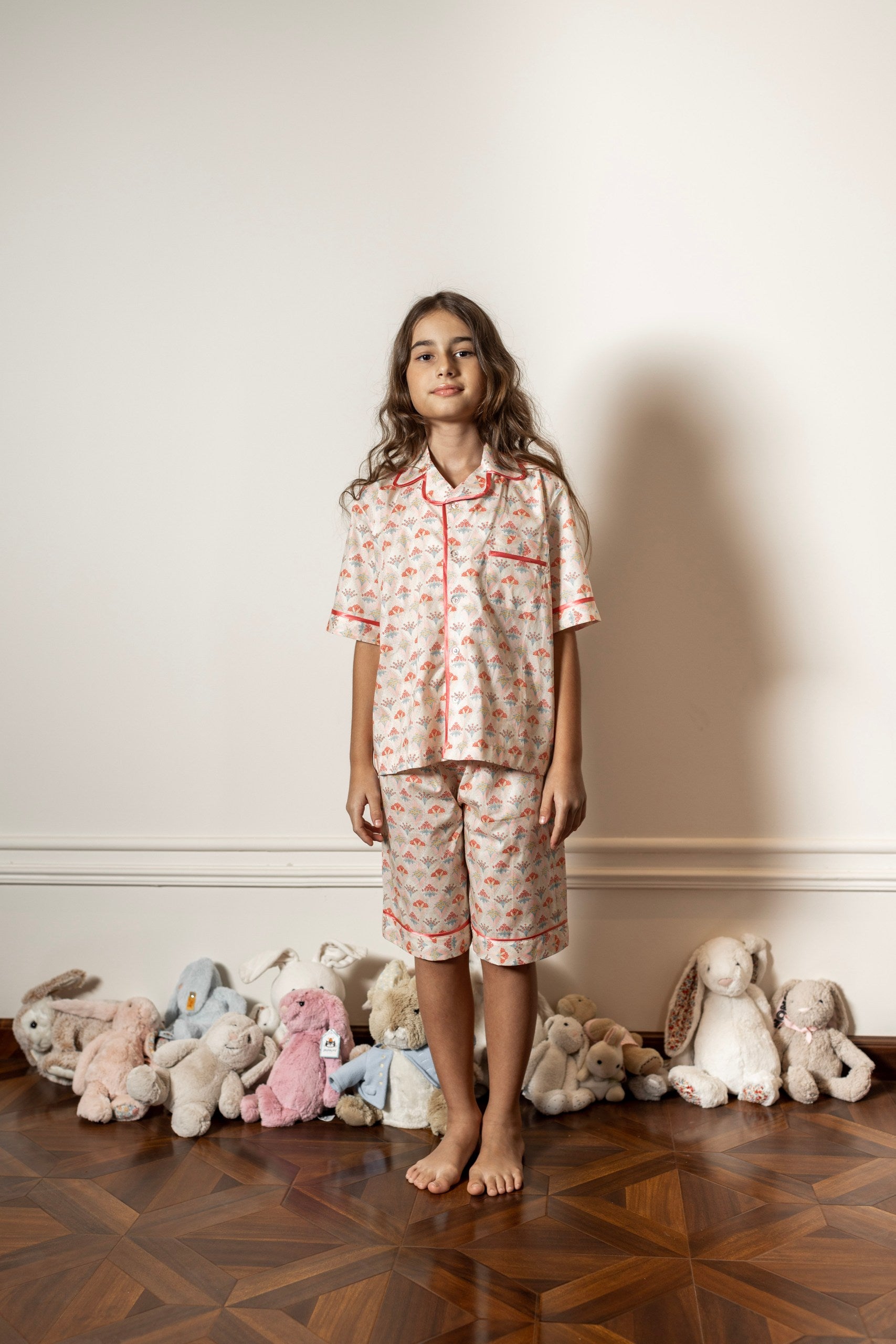 Summer Bouquet Short Pajama Set by Mystique Design