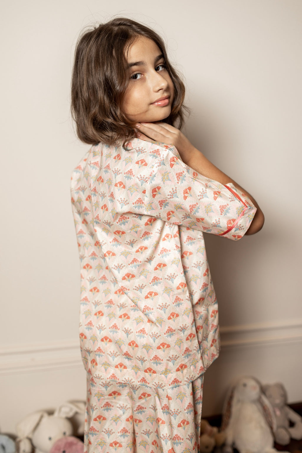 Summer Bouquet Short Pajama Set by Mystique Design