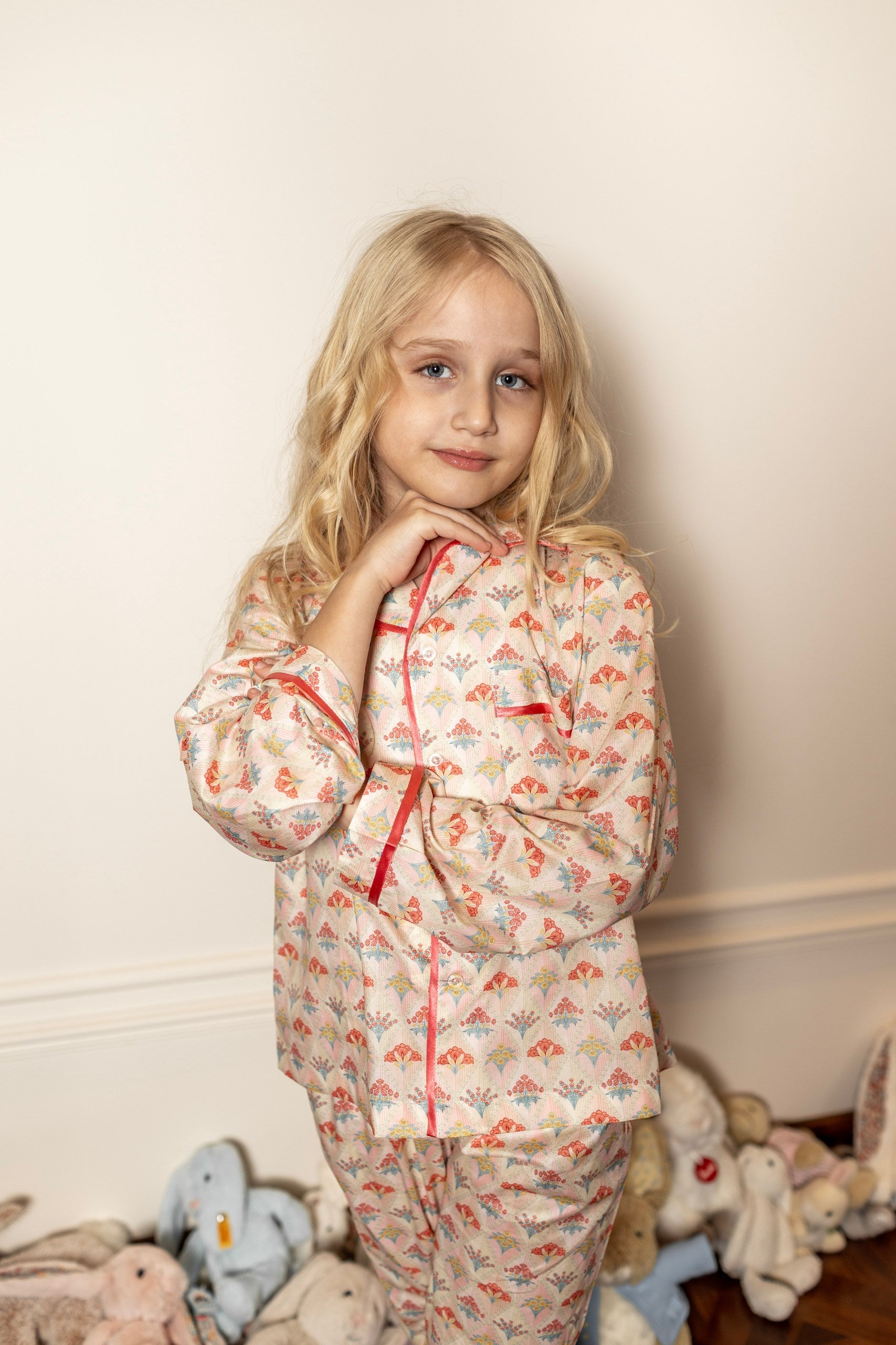 Summer Bouquet Long Pajama Set by Mystique Design