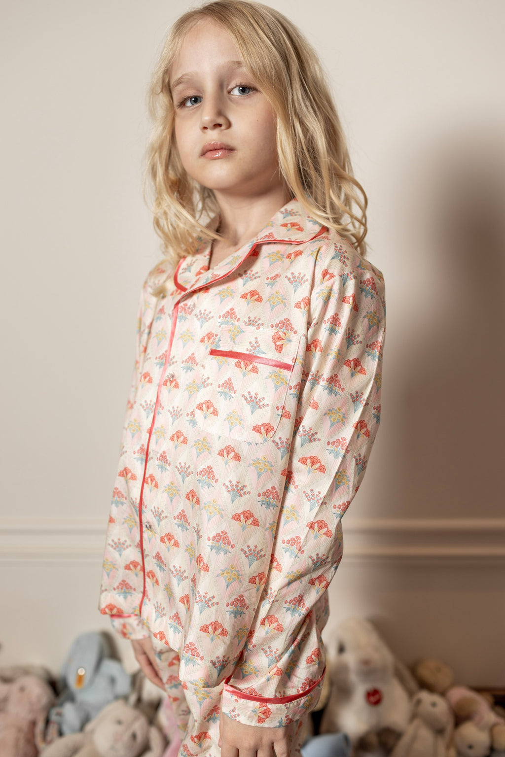 Summer Bouquet Long Pajama Set by Mystique Design