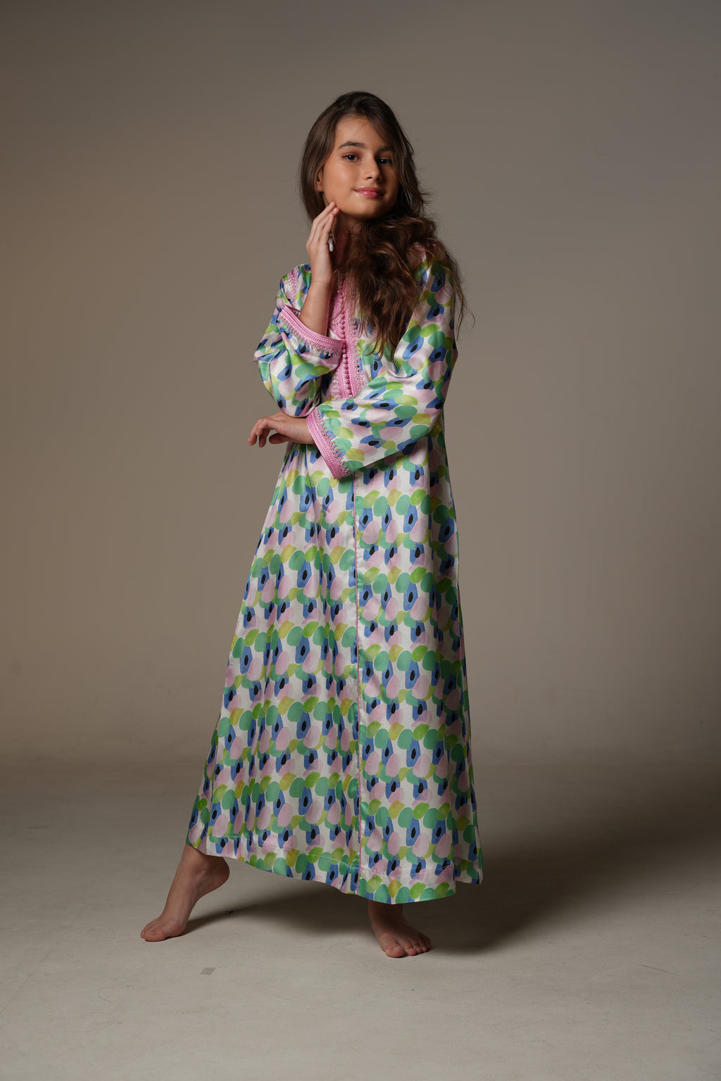 Mini Jardin Rose Kaftan by Mystique Design