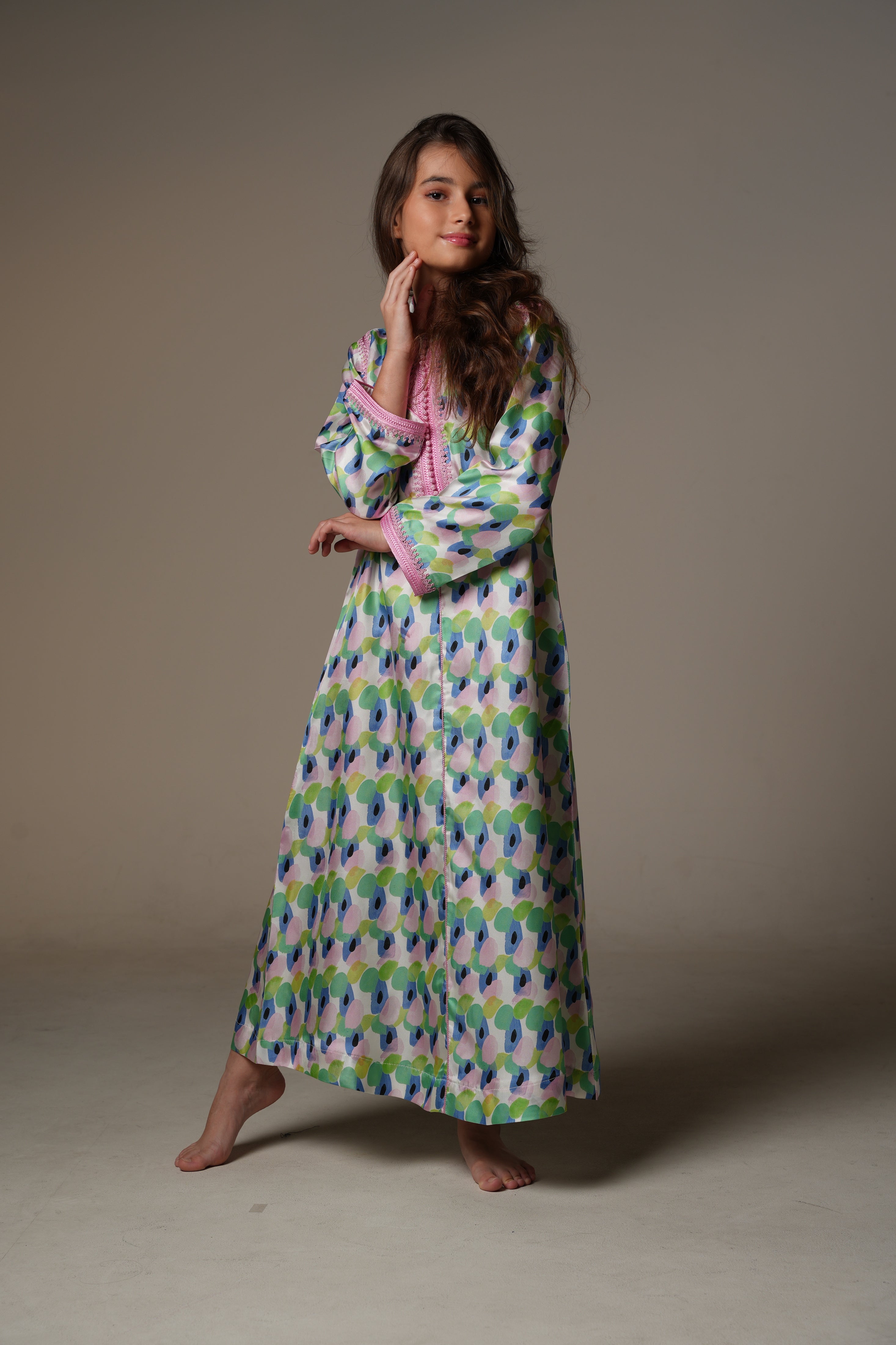 Mini Jardin Rose Kaftan by Mystique Design
