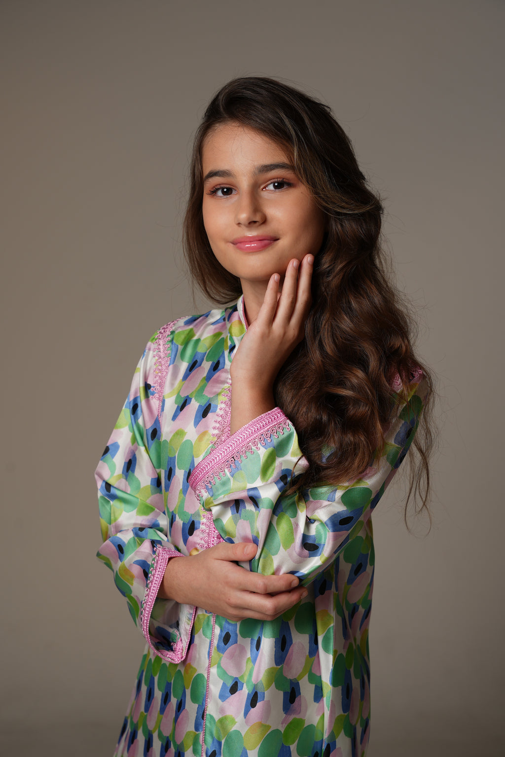 Mini Jardin Rose Kaftan by Mystique Design