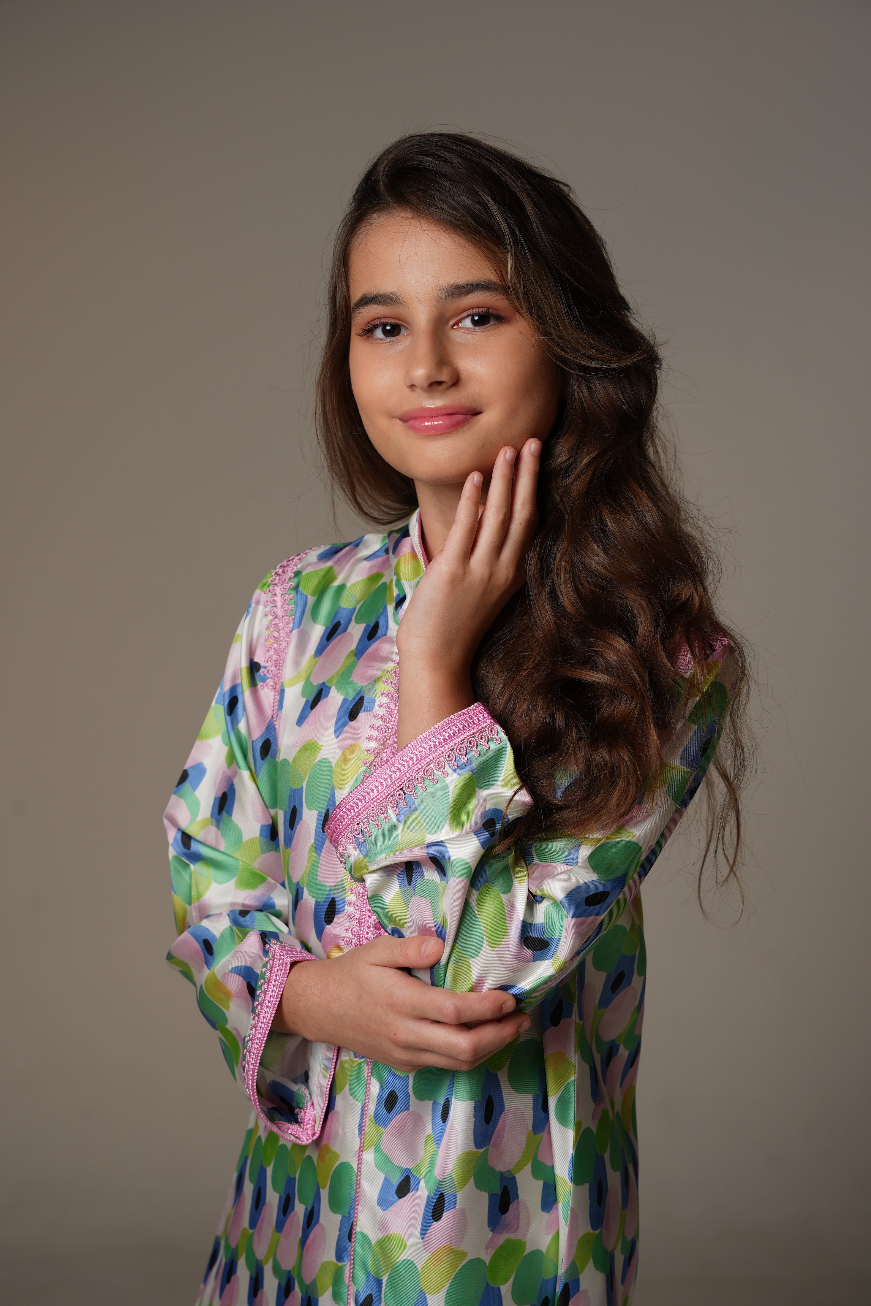 Mini Jardin Rose Kaftan by Mystique Design