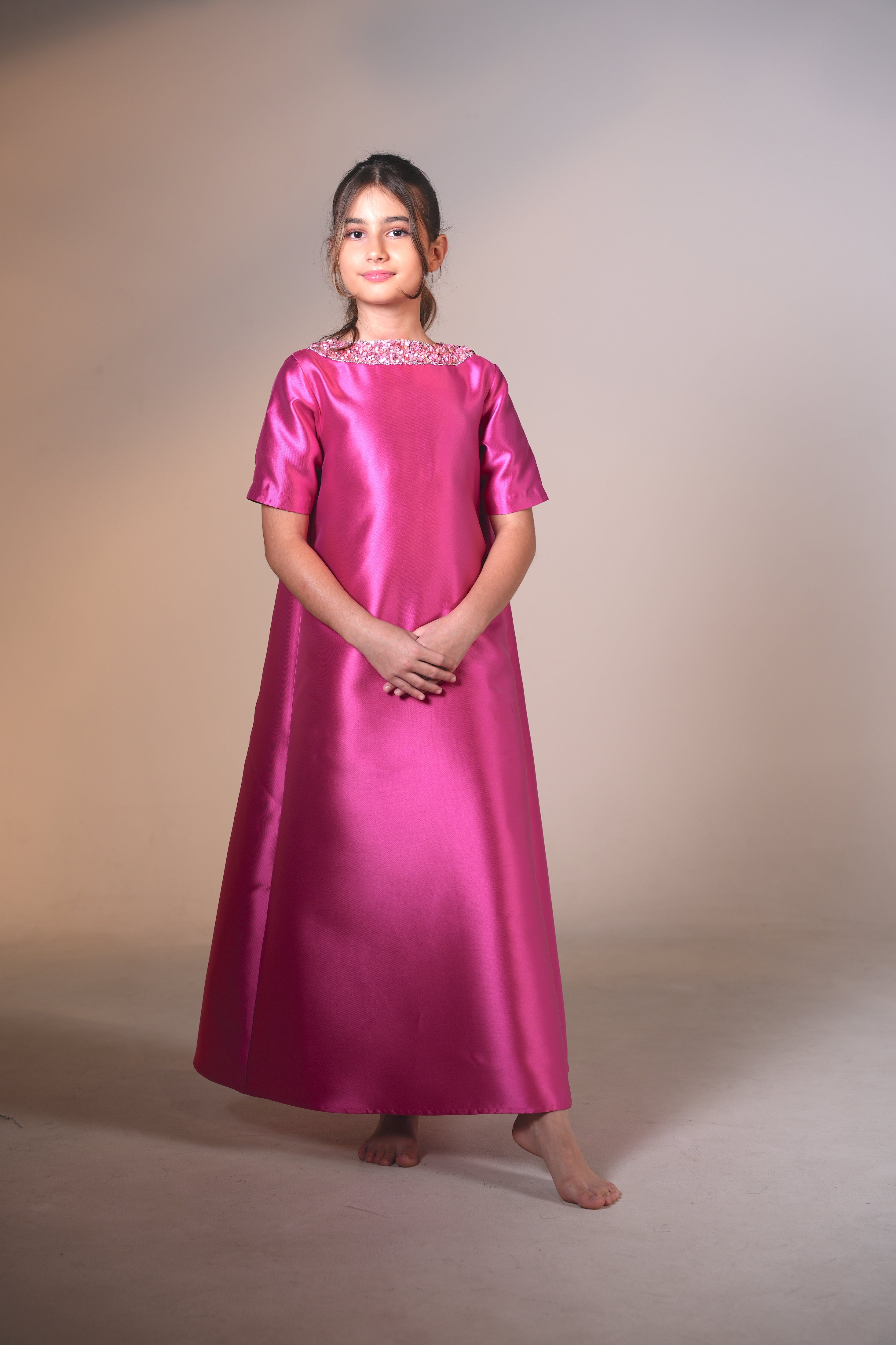 Mini Rose Mikado Kaftan by Mystique Design