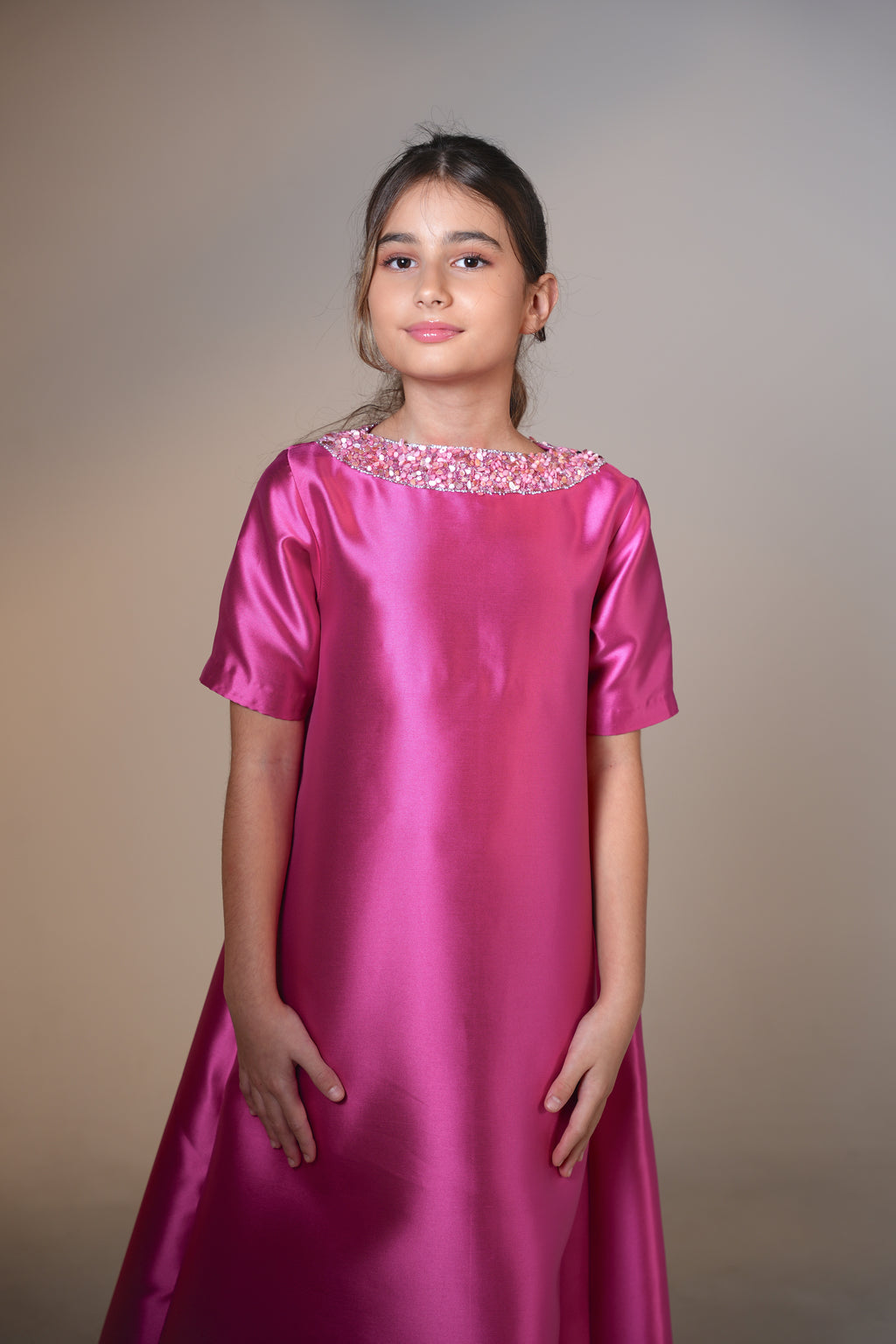 Mini Rose Mikado Kaftan by Mystique Design