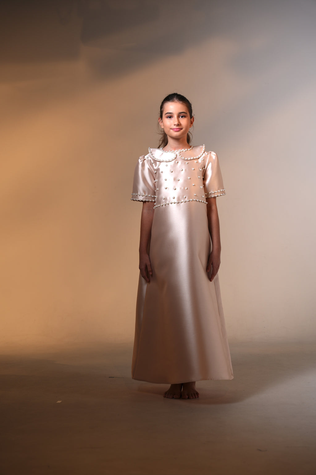 Mini Pearl Mikado Kaftan by Mystique Design