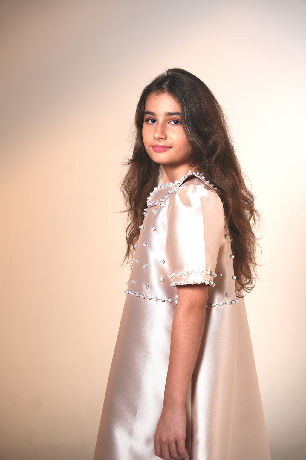 Mini Pearl Mikado Kaftan by Mystique Design
