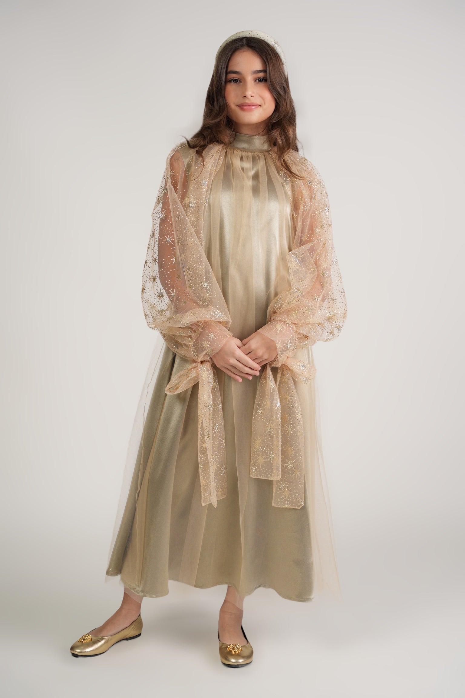 Mini Soft Olive Kaftan by Mystique Design