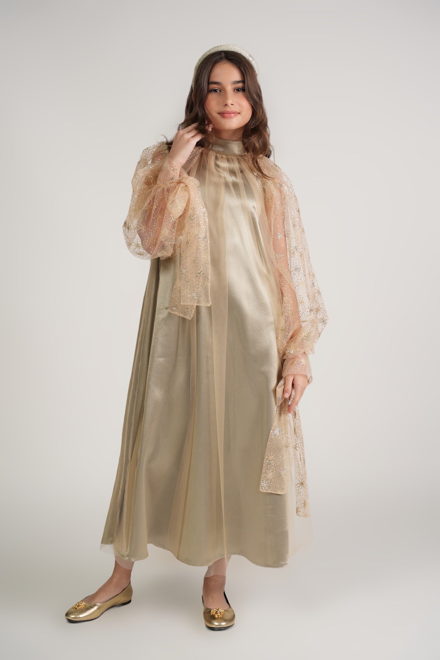 Mini Soft Olive Kaftan by Mystique Design