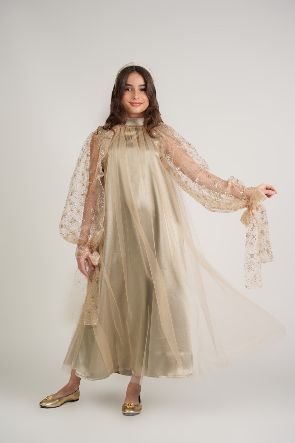 Mini Soft Olive Kaftan by Mystique Design