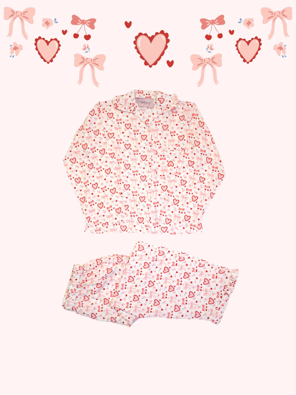 Snuggle Hearts Pajama Set by Mystique Design