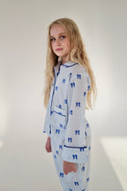 Bow Stripe Pajama Set by Mystique Design