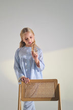 Lace Trim Floral Pajama Set by Mystique Design