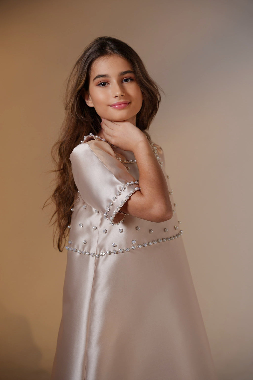 Mini Pearl Mikado Kaftan by Mystique Design