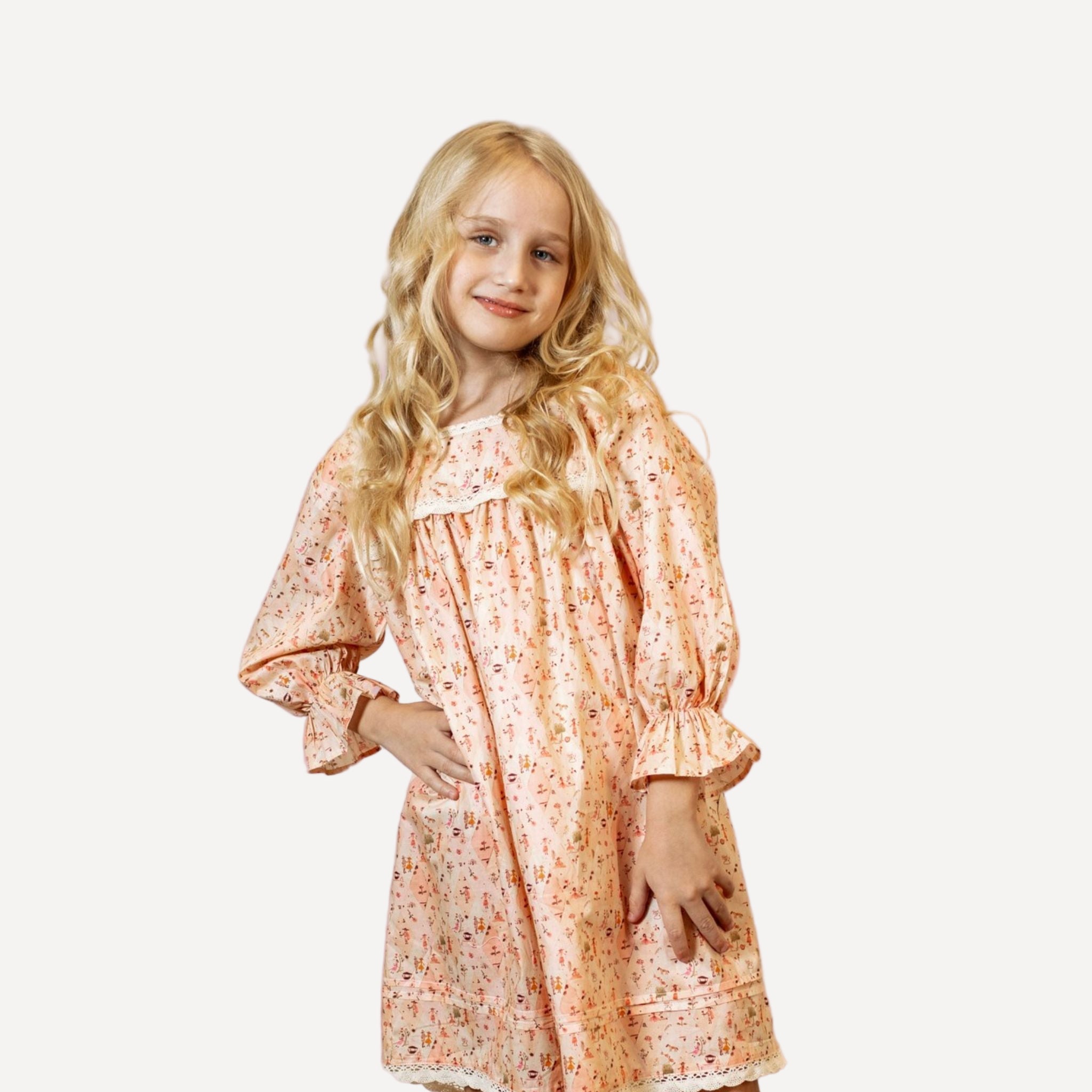Picnic Parade Pajama Dress by Mystique Design