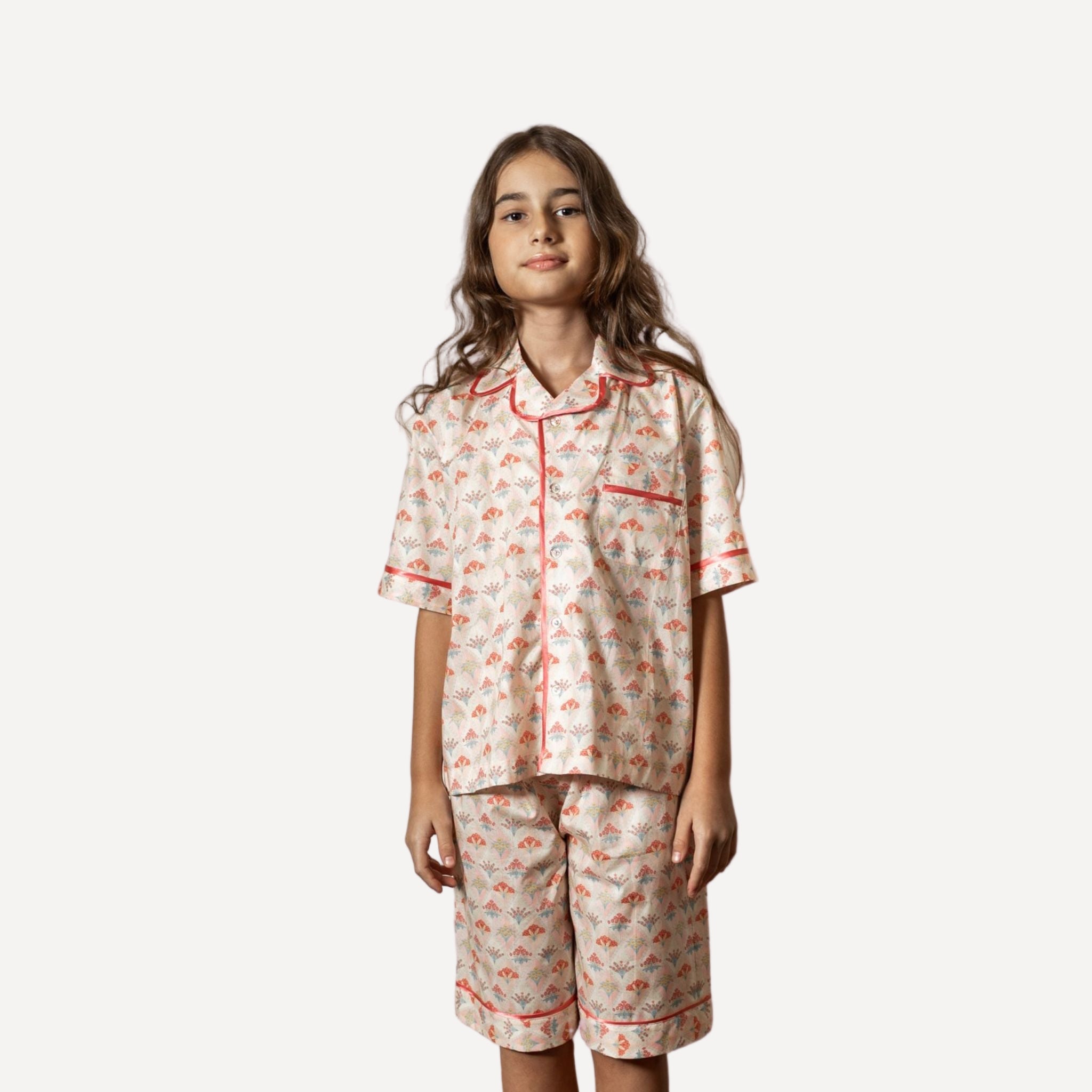 Summer Bouquet Short Pajama Set by Mystique Design