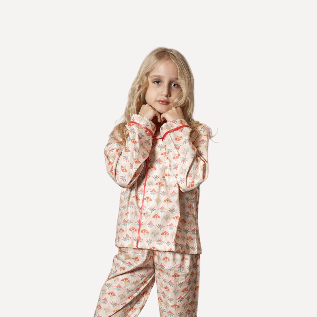 Summer Bouquet Long Pajama Set by Mystique Design