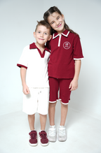 Maroon Polo and Shorts Set — Qatar National Day by Mystique Design
