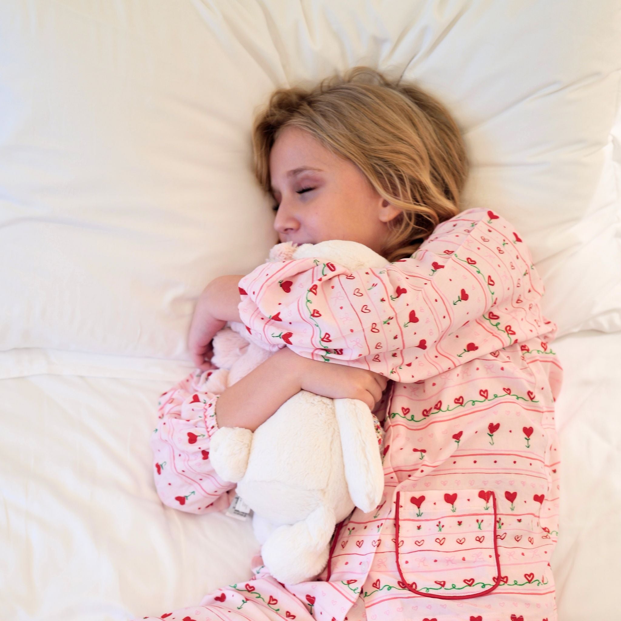 Rosy Heart Print Pajama Set by Mystique Design