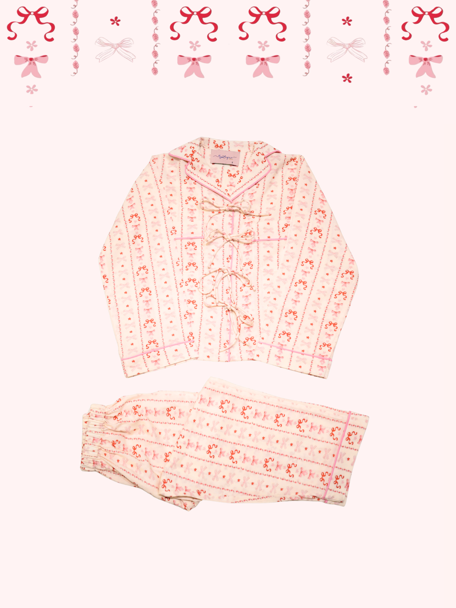 Sweetheart Pajama with Bows by Mystique Design