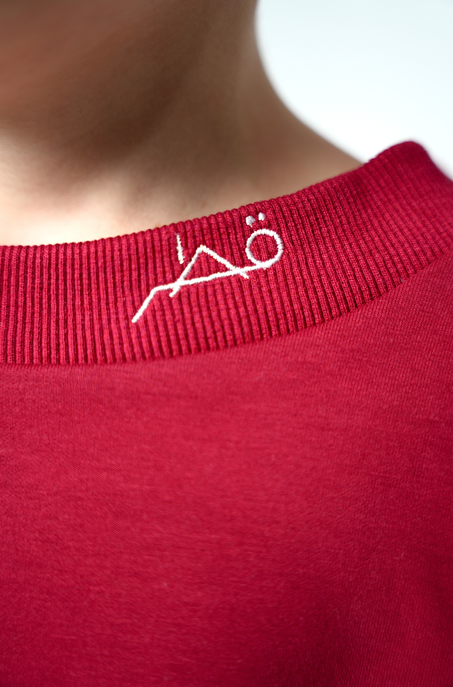 White and Maroon Sweater and Jogger Set — Qatar National Day by Mystique Design