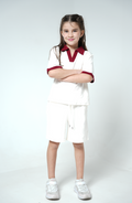 White Polo and Shorts Set — Qatar National Day by Mystique Design