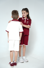 White Polo and Shorts Set — Qatar National Day by Mystique Design