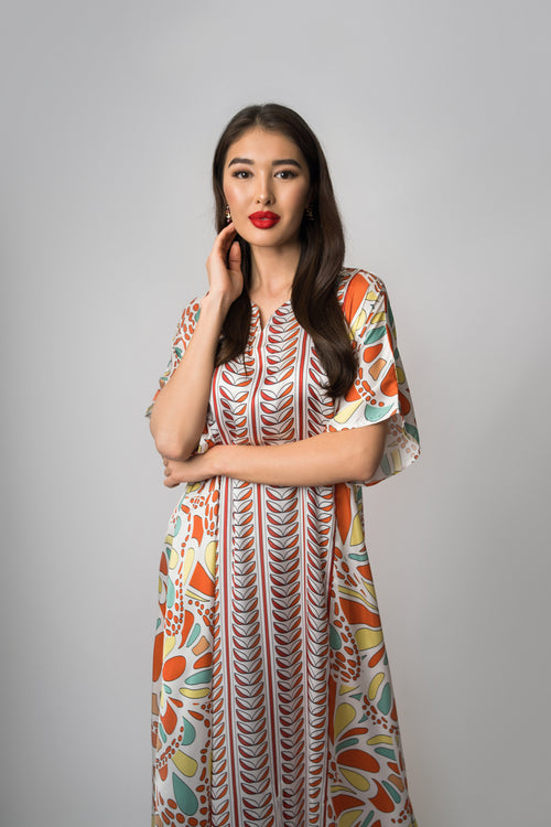 Blooming Mosaic Kaftan by Mystique Design