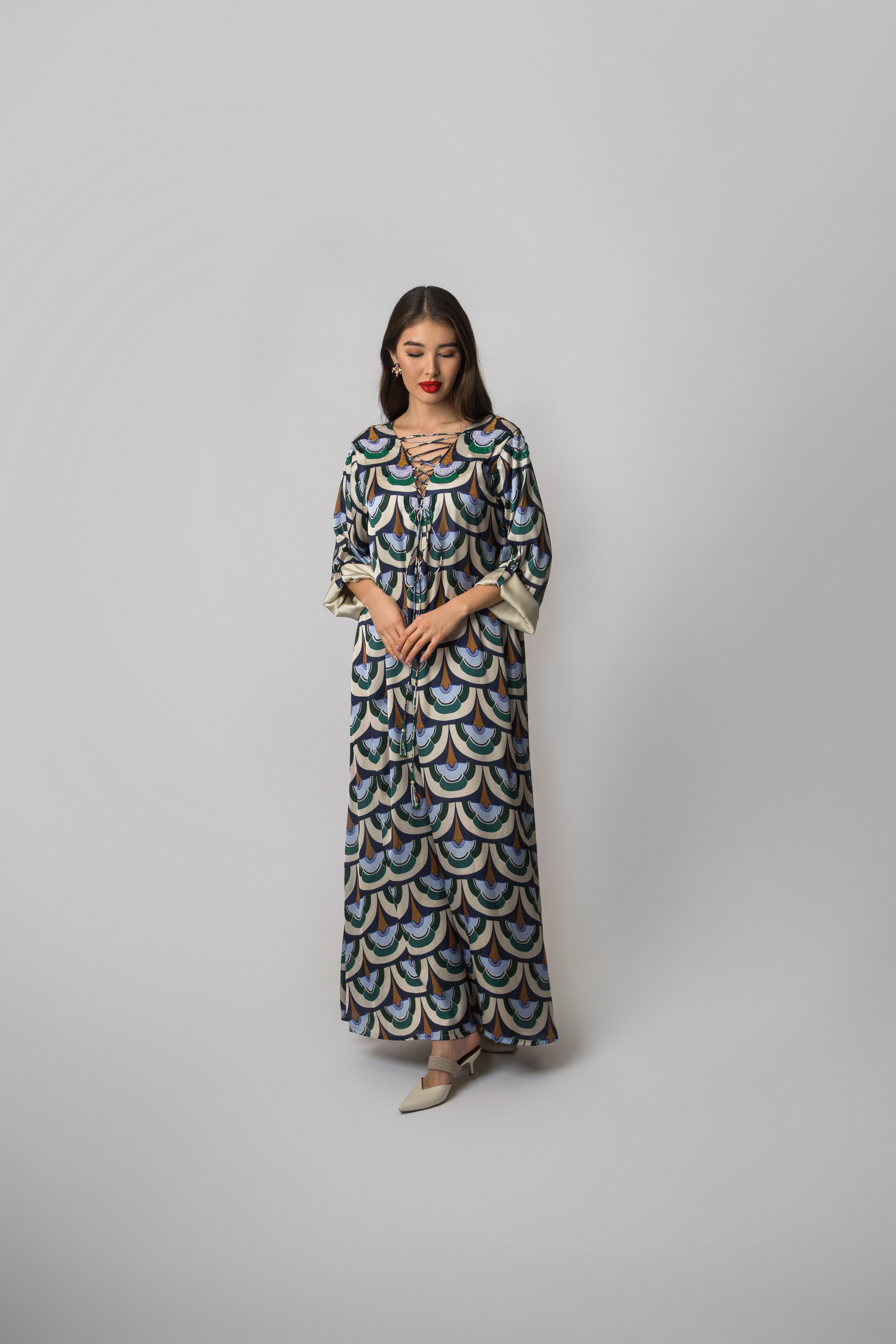 Emerald Midnight Kaftan by Mystique Design