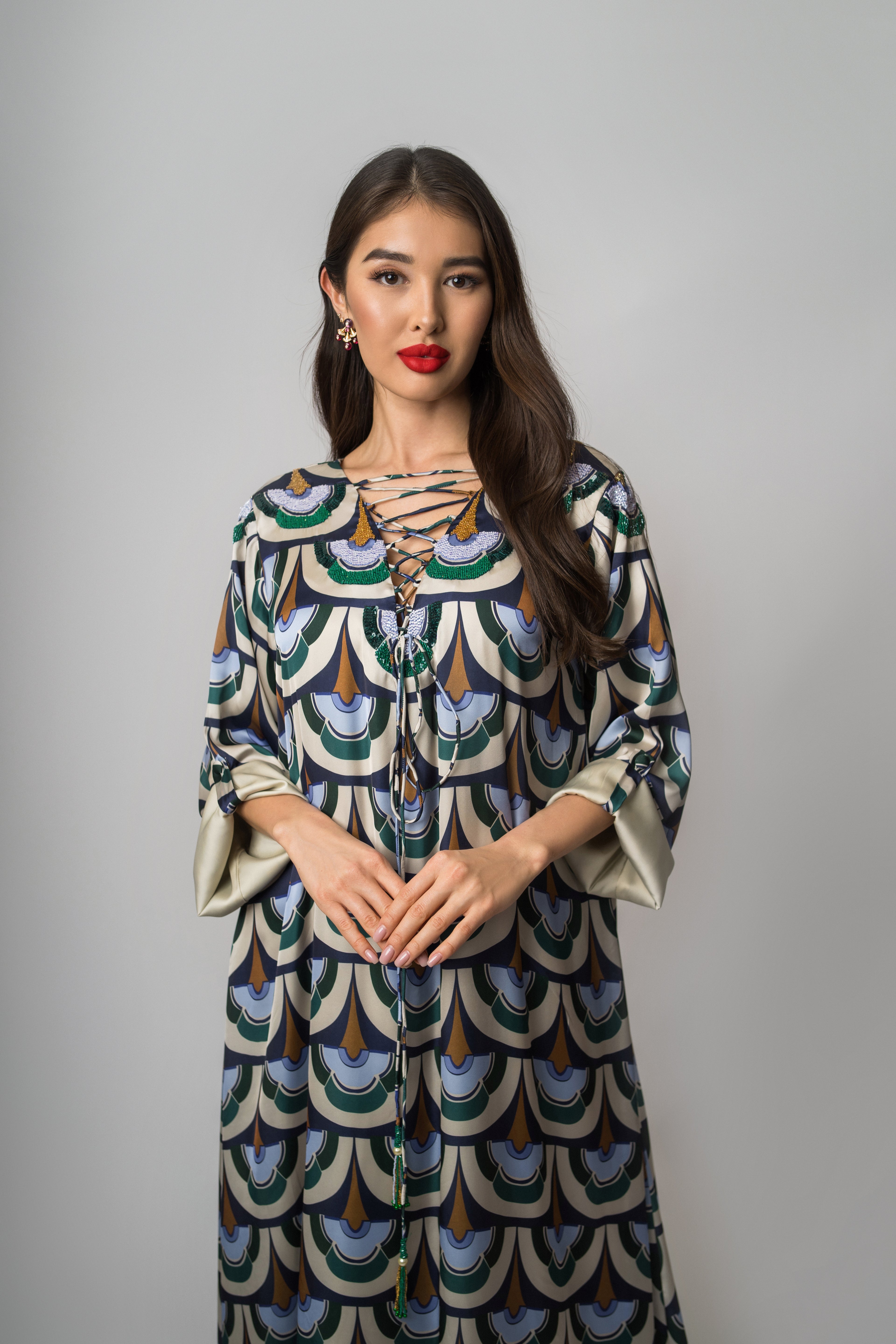 Emerald Midnight Kaftan by Mystique Design