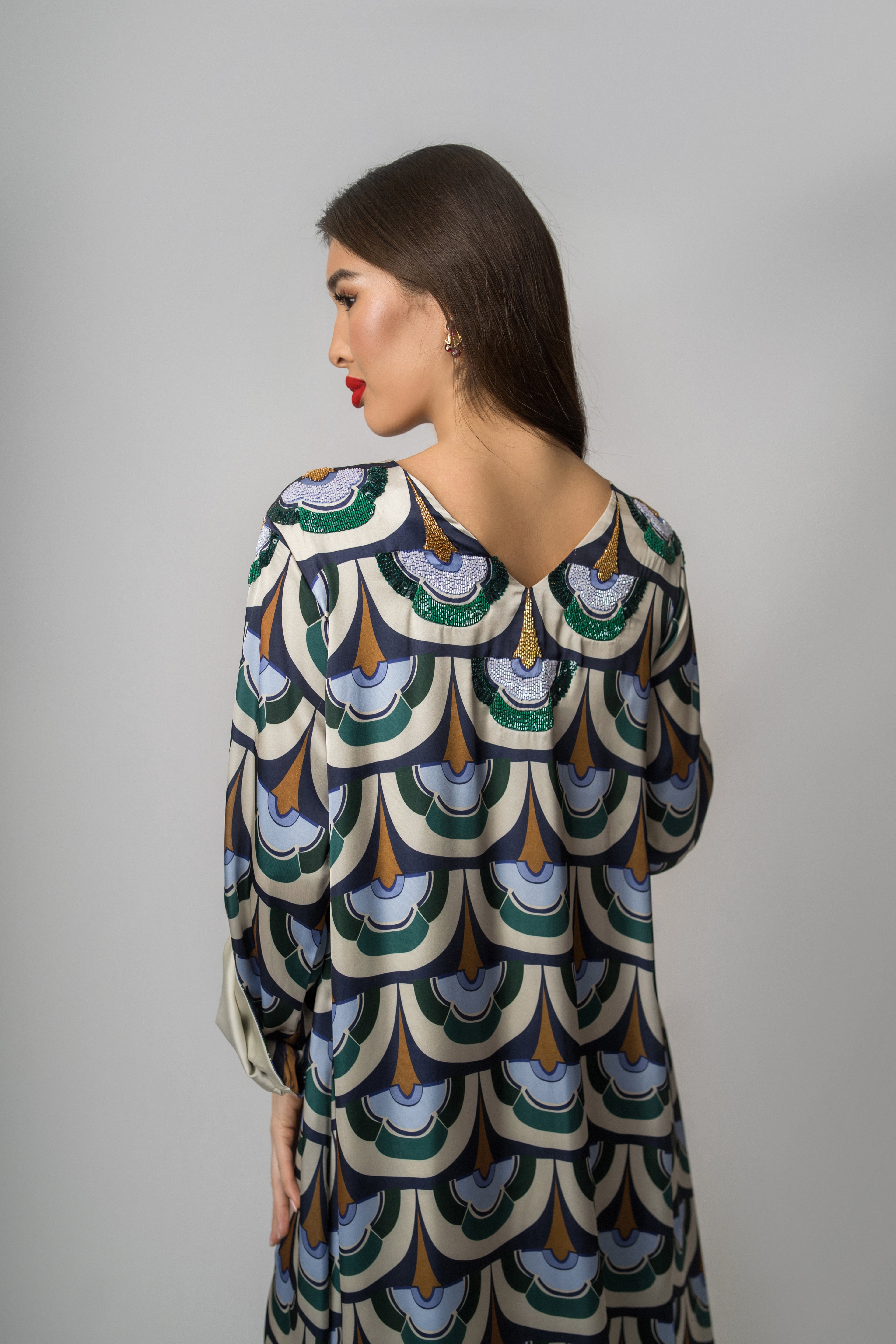 Emerald Midnight Kaftan by Mystique Design